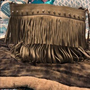 EUC MK suede purse. Some stains and signs of wear.